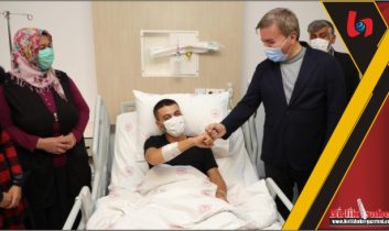 Aydoğdu’dan Afrin’deki saldırıda yaralanan askere ziyaret