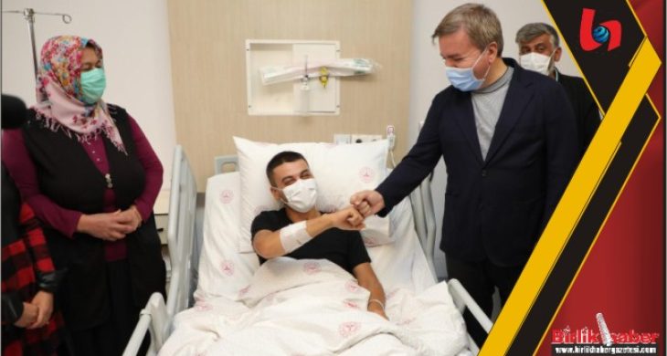 Aydoğdu’dan Afrin’deki saldırıda yaralanan askere ziyaret