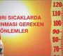 Aşırı Sıcaklarda Alınması Gereken Önlemler