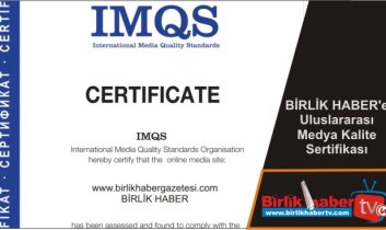 BİRLİK HABER’e Uluslararası Medya Kalite Sertifikası