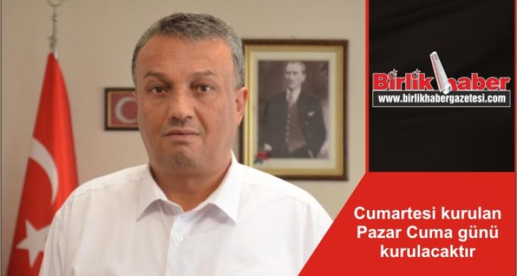 Cumartesi kurulan Pazar Cuma günü kurulacaktır