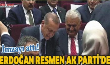 Cumhurbaşkanı Erdoğan Ak Parti’ye yeniden üye oldu