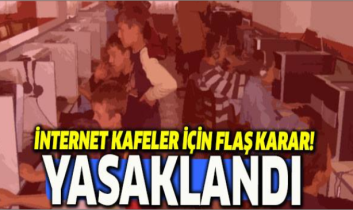 Ders saatinde internet kafelere öğrenci alınmayacak!