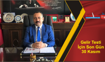 Gelir Testi İçin Son Gün 30 Kasım