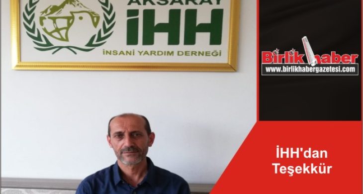 İHH’dan Teşekkür