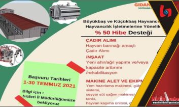 Hayvancılık İşletmelerine Yönelik %50 Hibe Desteği