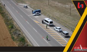 Helikopter ile havadan trafik denetimi yapıldı