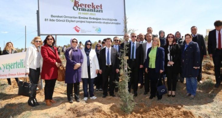 Fidanlar ‘Bereket Ormanları’ İçin Dikildi