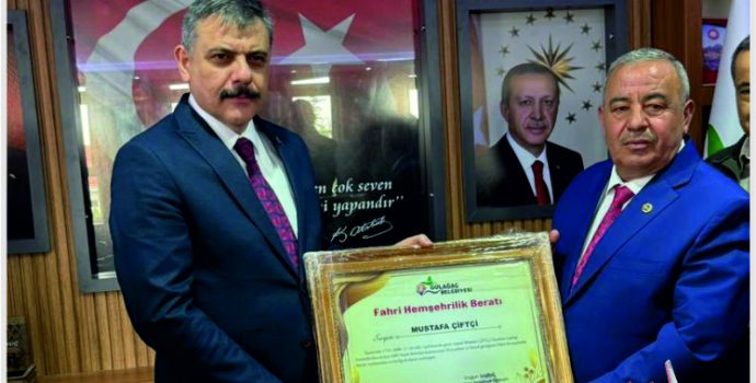 İçişleri Bakanı Mustafa Çiftçi’ye Fahri Hemşehrilik Beratı Verildi