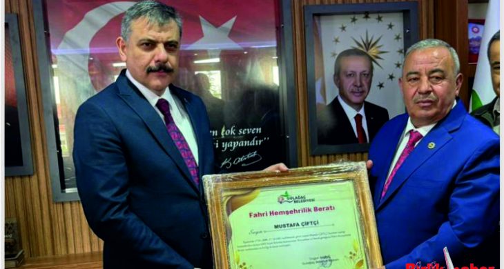 İçişleri Bakanı Mustafa Çiftçi’ye Fahri Hemşehrilik Beratı Verildi