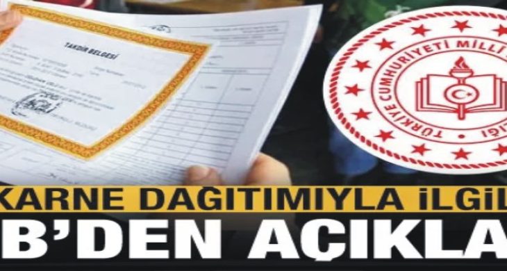 MEB’den karne açıklaması