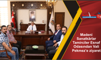 Madeni Sanatkârlar Tamirciler Esnaf Odasından Vali Pekmez’e ziyaret