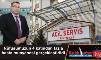 Nüfusumuzun 4 katından fazla hasta muayenesi gerçekleştirildi