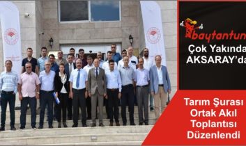 Tarım Şurası Ortak Akıl Toplantısı Düzenlendi