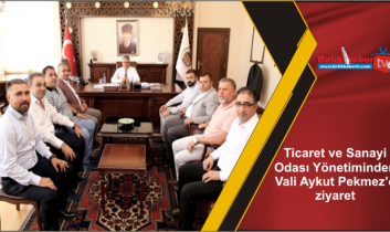 Ticaret ve Sanayi Odası Yönetiminden Vali Aykut Pekmez’e ziyaret