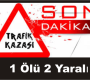Trafik kazası, 1 Ölü 2 Yaralı