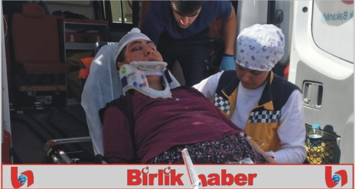 Traktörden düşen kadın yaralandı