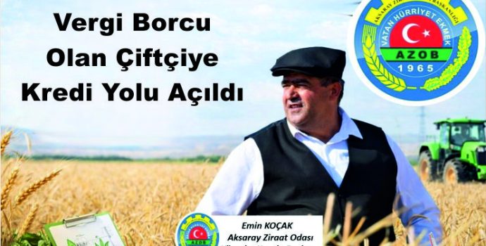 Vergi Borcu Olan Çiftçiye Kredi Yolu Açıldı