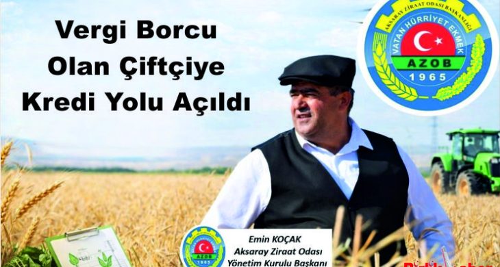 Vergi Borcu Olan Çiftçiye Kredi Yolu Açıldı
