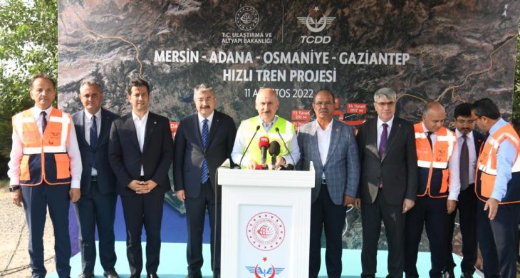 Mersin-Adana-Osmaniye-Gaziantep Hızlı Tren Projesi’ni 2025’te Tamamlamayı Planlıyoruz