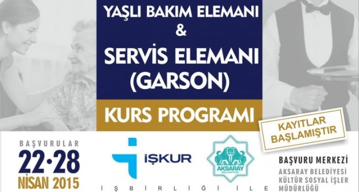 Yaşlı Bakım ve Servis Elemanı Kursu başlıyor