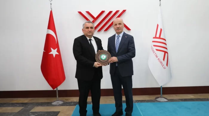 AÇÜ Rektörü Prof. Dr. İbrahim Aydın’dan YÖK Başkanı Prof. Dr. Erol Özvar’a ziyaret