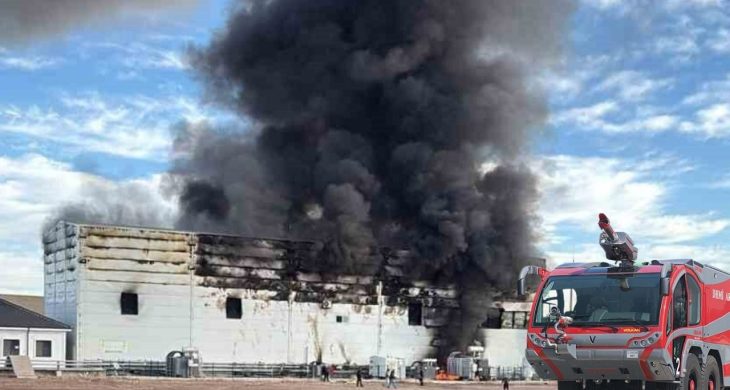 Afyonkarahisar’da elektrik üretim tesisinde yangın çıktı