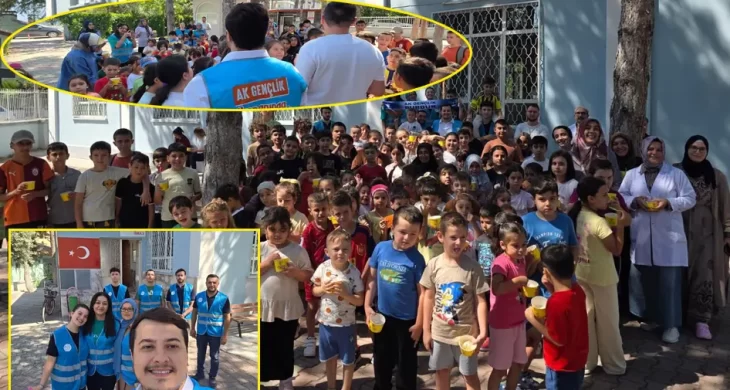 AK Parti Burdur il gençlik kollarından Kur’an Kursu öğrencilerine serinleten sürpriz