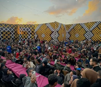 Aksaray Belediyesi Gazze’de ramazan boyunca her gün 1.000 kişilik iftar sofrası kuruyor