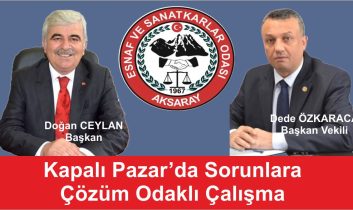 Kapalı Pazar’da Sorunlara Çözüm Odaklı Çalışma