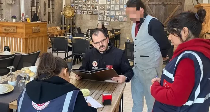 Aksaray’da restoranlarda fiyat etiketi denetimi gerçekleştirildi