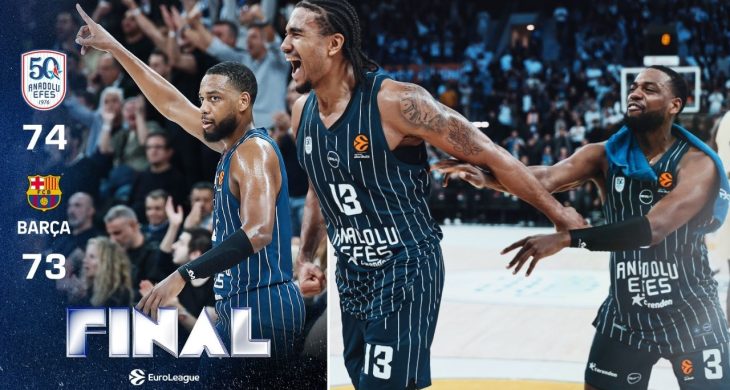 Anadolu Efes, Barcelona’yı nefes kesen maçta 74-73 mağlup etti