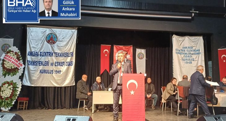 Ankara Elektrik-Elektronik Teknisyenleri Esnaf Odası Genel Kurulu’nda Aslantürk güven tazeledi