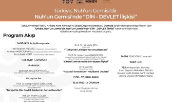 Ankara’da “Din-Devlet İlişkisi” paneli düzenlenecek