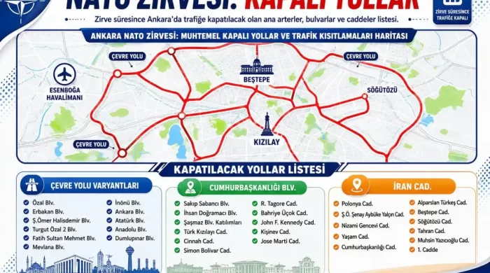 Ankara’da NATO Zirvesi tedbirleri: 13 gün boyunca bazı yollar trafiğe kapatılacak