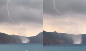 Antalya Adrasan’da denizde hortum paniği