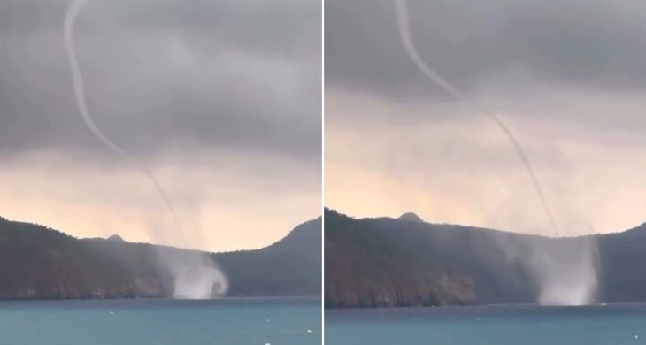 Antalya Adrasan’da denizde hortum paniği