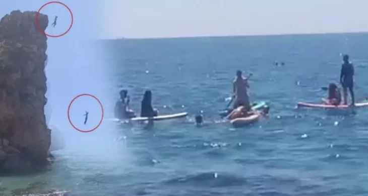 Antalya’da korku dolu anlar: Falezlerden atladı