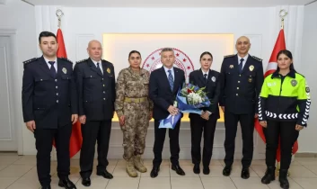 Artvin Valisi Ergün, Polis Teşkilatı’nı kabul etti