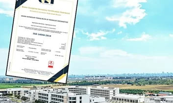 ATÜ su ayak izi belgesi aldı