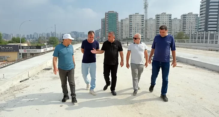 Başkan Geçer, otoban bağlantısı köprülü kavşağı çalışmalarını denetledi