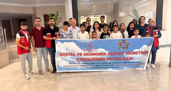 Batman’da Okul Destek Projesinden faydalanan öğrenciler yemekte buluştu