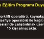 İşbaşı Eğitim Programı Duyurusu