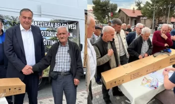 Belediyeden köylere tırpan desteği