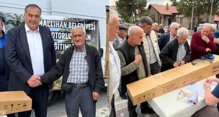 Belediyeden köylere tırpan desteği