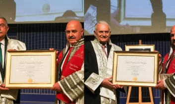 Binali Yıldırım ile İsmet Yılmaz için Düzce’de “Fahri Profesörlük” tevcih töreni düzenlendi