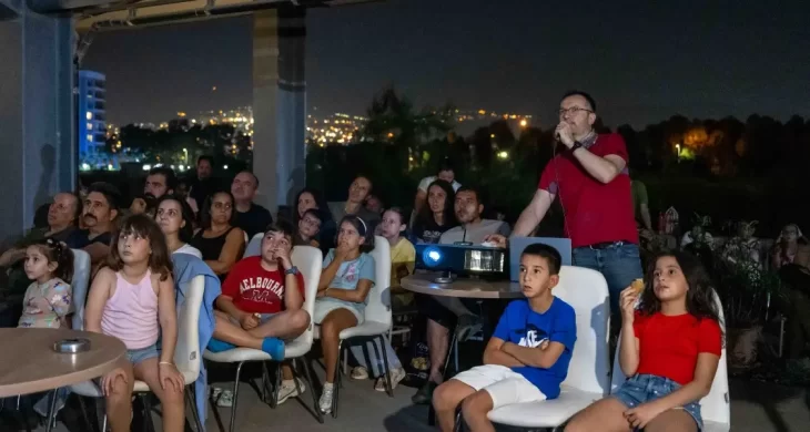 Bornova’da 8500 yıllık tarihin gölgesinde unutulmaz gökyüzü gözlemi