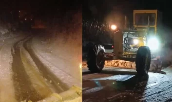 Burdur köylerinde kar mesaisi