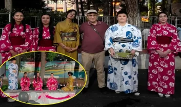Burdur lisesi mezuniyet töreninde Japon esintisi
