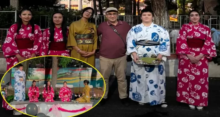 Burdur lisesi mezuniyet töreninde Japon esintisi